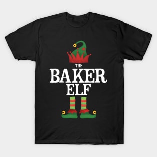 Baker Elf Matching Family Group Christmas Party Pajamas T-Shirt